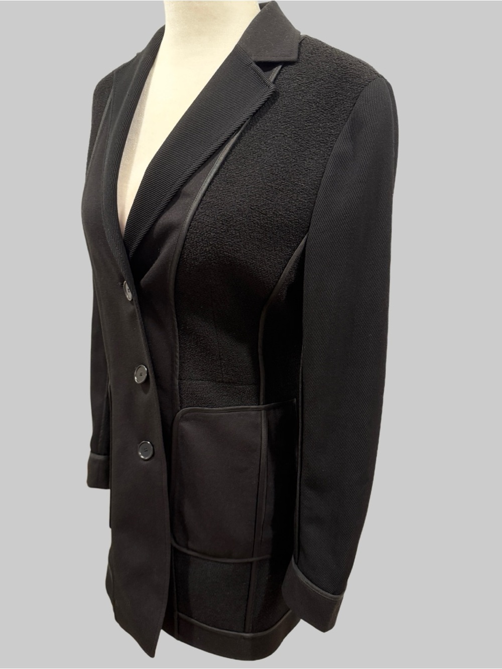 Akris Punto Black Long Tailored Blazer - Picture 3 of 8